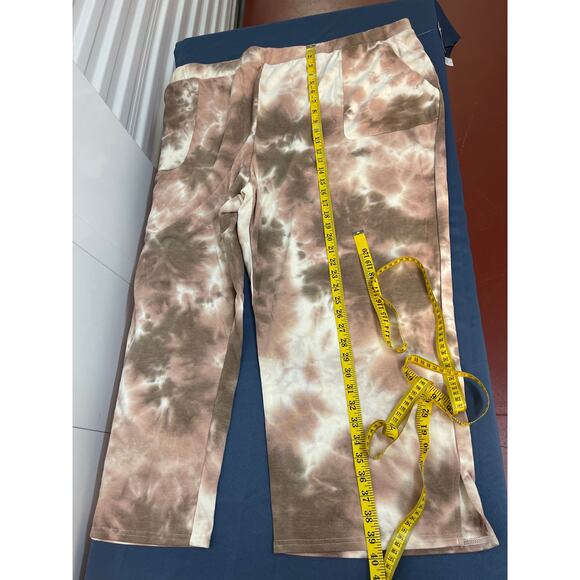 Terra & Sky Multicolor Tie Die Pattern Capri Style Lounge Pant Size 4X(28W-30W) - Picture 7 of 11